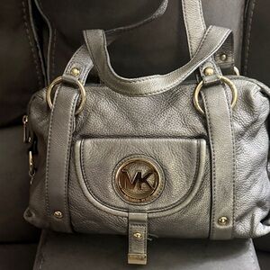 Michael Kors Metallic Gray Satchel
